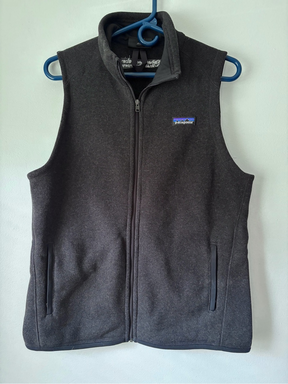 Patagonia Men's Dark Charcoal Full-Zip Fleece Vest